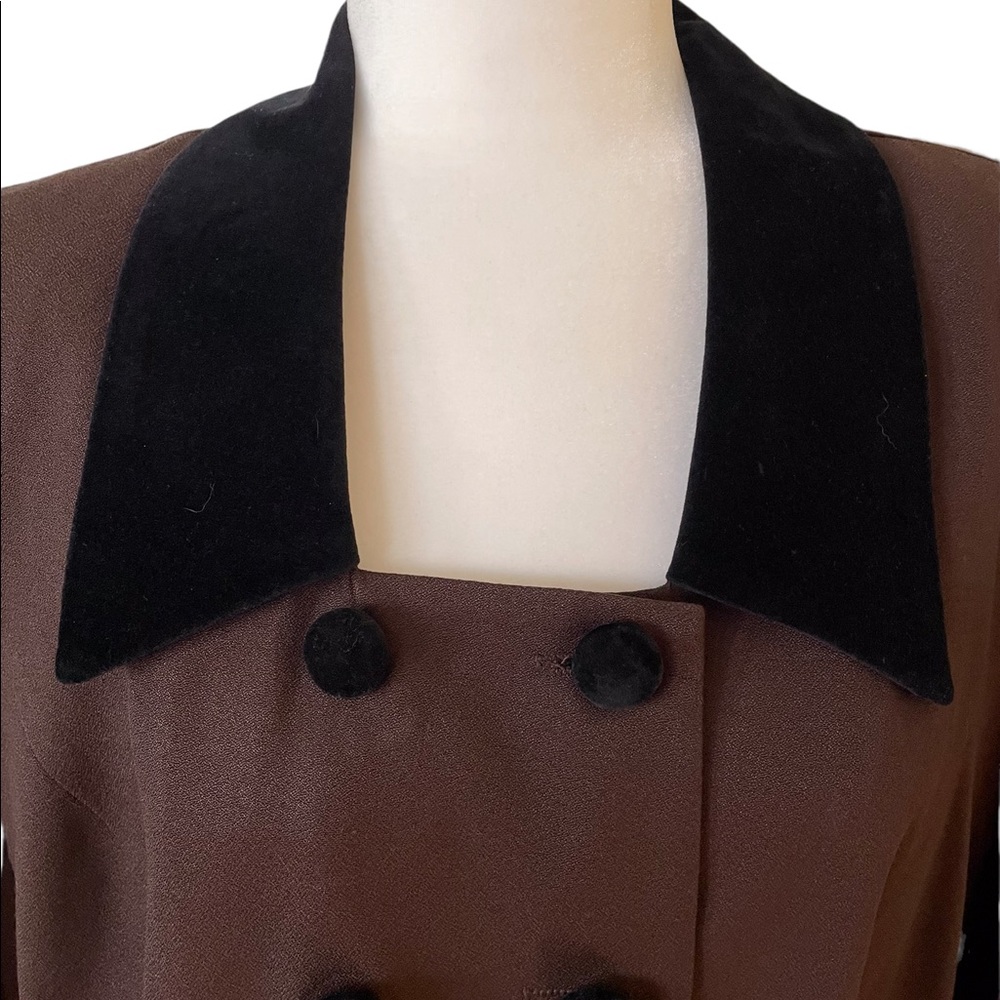 VINTAGE DANI MAX SKIRT SET Size 14 Chocolate Brown Excellent Preloved Condition - Picture 4 of 13